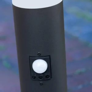Brilliant Luminaire pour socle Dody Sensor, noir, métal, plastique, E27^ Potelets Extérieurs Avec Détecteur