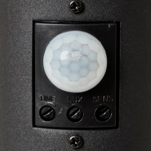 Brilliant Luminaire pour socle Dody Sensor, noir, métal, plastique, E27^ Potelets Extérieurs Avec Détecteur