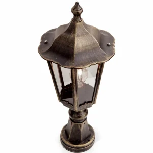 ORION Luminaire pour socle Fabio noir-doré^ Potelets Extérieurs