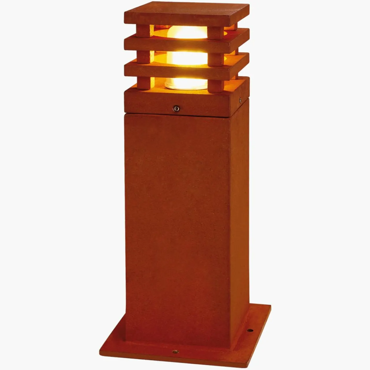 luminaire_pour_socle_haut_de_gamme_rusty_square_0.webp SLV Luminaire pour socle haut de gamme Rusty Square^ Potelets Extérieurs