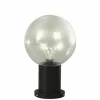 Albert Leuchten Luminaire pour socle II noir en verre à bulles^ Potelets Extérieurs