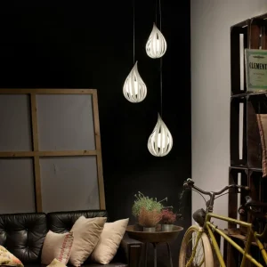 LZF LAMPS LZF Raindrop medium suspension, ivoire^ Luminaires Durables