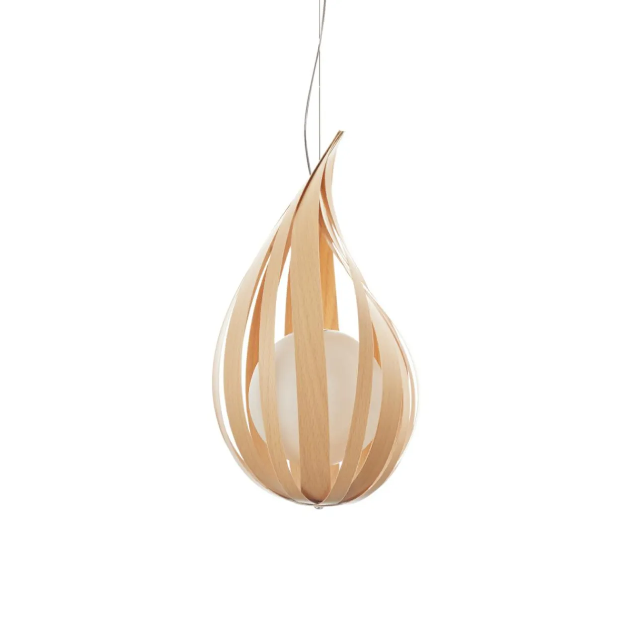 lzf_raindrop_mini_suspension_htre_0.webp LZF LAMPS LZF Raindrop mini suspension, hêtre^ Luminaires Durables