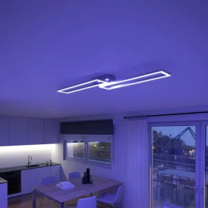 tint Müller Licht Plafonnier LED Ciso, RVB, CCT, argenté^ Plafonniers Connectés