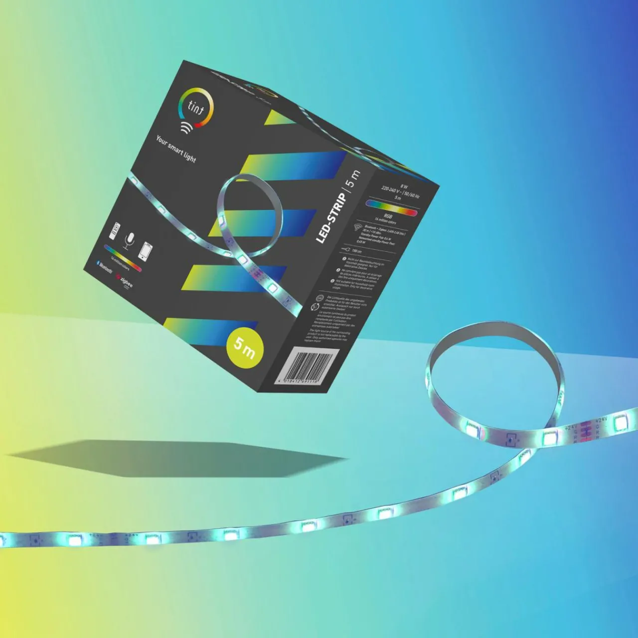 tint Müller Licht ruban LED Color, Zigbee, Bluetooth 5 mètres^ Lampes Décoratives