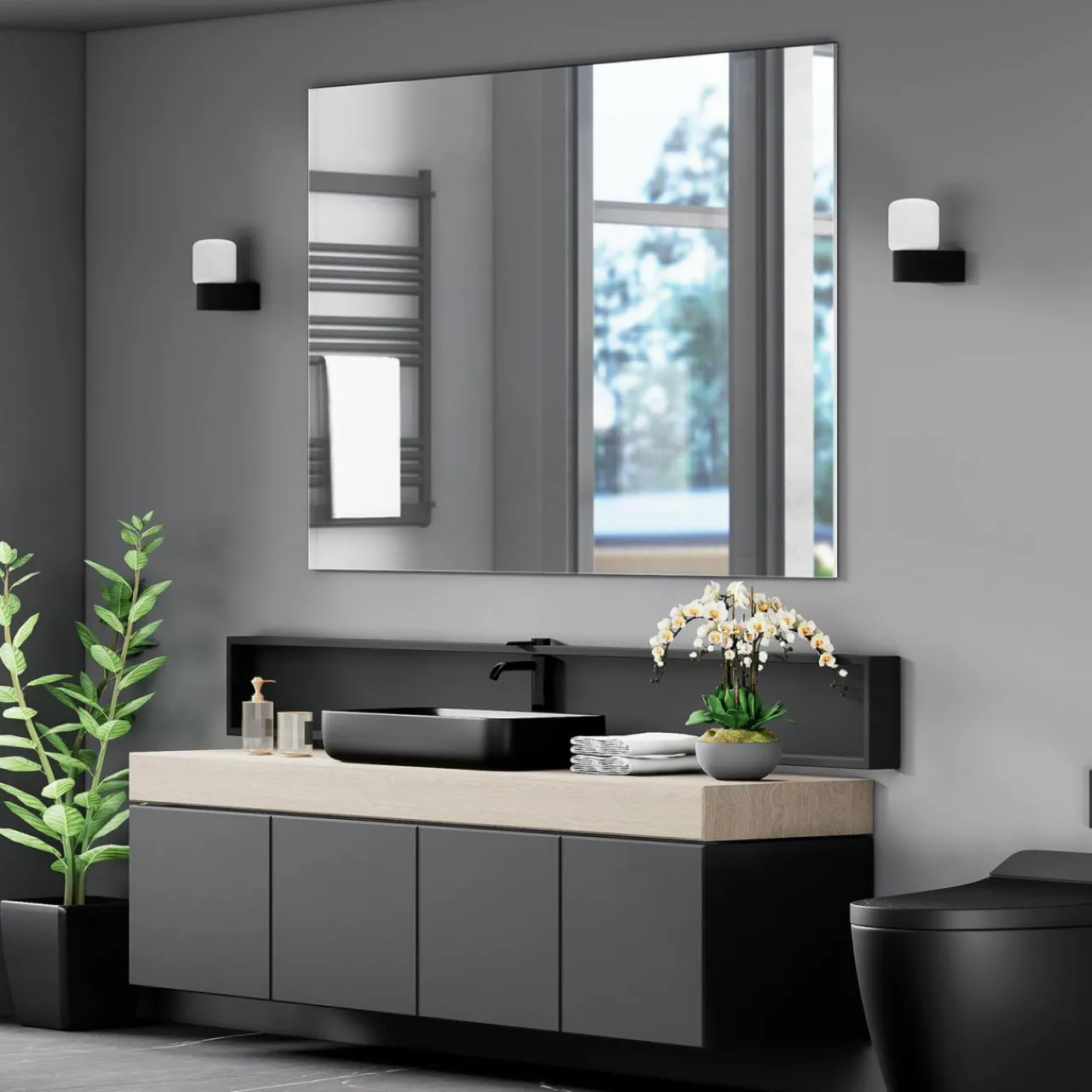 molto_luce_applique_dextrieur_lanu_flat_noir_aluminiumverre_0.webp Molto Luce applique d'extérieur Lanu Flat, noir, aluminium/verre^ Appliques Murales Extérieures