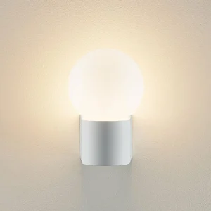 Molto Luce applique d'extérieur Lanu Round, blanc, aluminium/verre^ Appliques Murales Extérieures