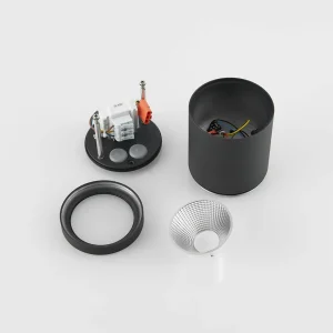 Molto Luce Projecteur d'extérieur LED Foris Round SD, anthracite, aluminium^ Plafonniers D'Extérieur