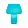 NEMO Lampe à poser LED rechargeable Lorosae, bleu, verre, IP54, USB^ Lampes Décoratives