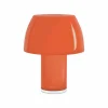 NEMO Lampe à poser LED rechargeable Lorosae, orange, verre, IP54, USB^ Lampes Décoratives