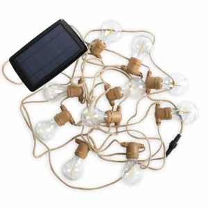 Newgarden Allegra guirlande solaire LED câble jute^ Lampes Décoratives