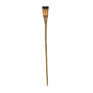 Newgarden Hiama Torche de jardin solaire à LED en bambou^ Lampes Décoratives