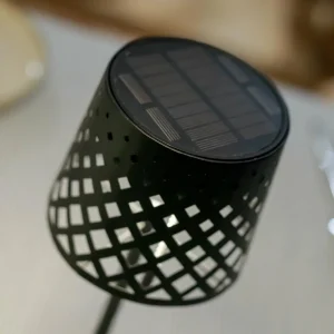 Newgarden lampe de table LED solaire Gretita, noir, métal^ Lampes Décoratives