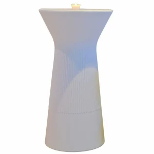 Newgarden LED table haute rechargeable Capri, RGBW, hauteur 110 cm, blanc^ Meubles & Aménagements