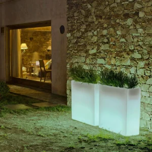 Newgarden Pot de fleurs LED rechargeable Junco, à énergie solaire, RGBW^ Lampes Décoratives