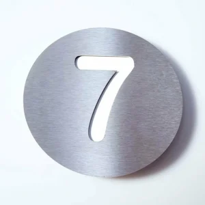 Absolut/ Radius Numéro de maison Round en inox - 7^ Boîtes Aux Lettres