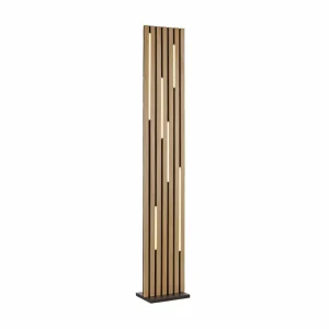Q-Smart-Home Paul Neuhaus Lampe sur pied LED intelligente Q-Akustik bois hauteur 162 cm^ Lampadaires Connectés