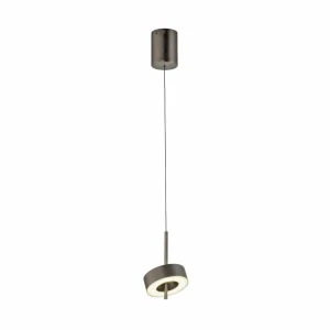 Q-Smart-Home Paul Neuhaus Suspension LED intelligente Q-Rotate brun foncé Ø14cm^ Suspensions Connectées