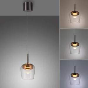 Q-Smart-Home Paul Neuhaus Suspension Smart LED Q-Kon cuivré Ø 21 cm^ Suspensions Connectées