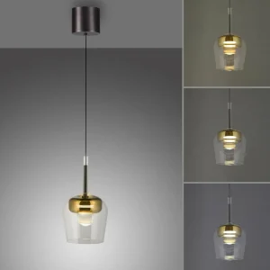 Q-Smart-Home Paul Neuhaus Suspension Smart LED Q-Kon doré Ø 21 cm^ Suspensions Connectées