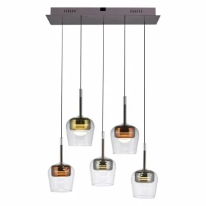Q-Smart-Home Paul Neuhaus Suspension Smart LED Q-Kon multicolore à 5 lampes^ Suspensions Connectées