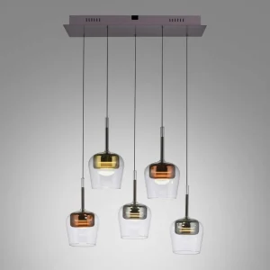 Q-Smart-Home Paul Neuhaus Suspension Smart LED Q-Kon multicolore à 5 lampes^ Suspensions Connectées
