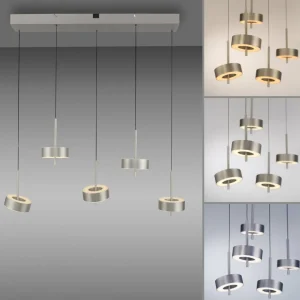 Q-Smart-Home Paul Neuhaus Suspension Smart LED Q-Rotate, aluminium 5 lampes^ Suspensions Connectées