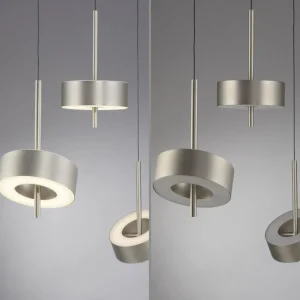 Q-Smart-Home Paul Neuhaus Suspension Smart LED Q-Rotate, aluminium 3 lampes^ Suspensions Connectées