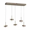 Q-Smart-Home Paul Neuhaus Suspension Smart LED Q-Rotate brun foncé à 5 lampes^ Suspensions Connectées