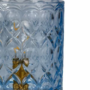 Pauleen Chic Glamour LED E14 batterie bleu métal^ Lampes Décoratives