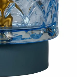 Pauleen Chic Glamour LED E14 batterie bleu métal^ Lampes Décoratives