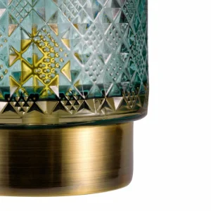 Pauleen Modern Glamour LED E27 turquoise/laiton^ Lampes Décoratives