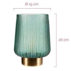 Pauleen Pretty Glamour E27-LED turquoise/laiton^ Lampes Décoratives