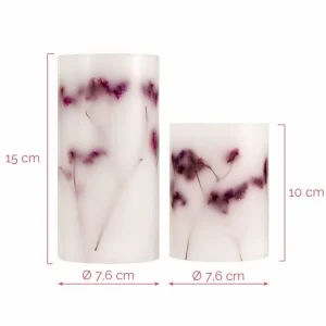 Pauleen Shiny Bloom Candle Bougie LED Set de 2 pièces^ Lumière De Noël