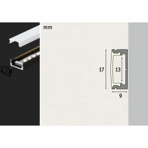 Paulmann Base profilé alu avec diffuseur, 200 cm^ Lampes Décoratives