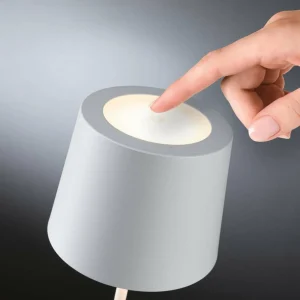 Paulmann Lampe à poser LED rechargeable Gilo, blanc, plastique, IP44^ Lampes Décoratives