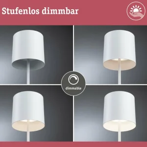 Paulmann Lampe à poser LED rechargeable Tuni, blanc, plastique, IP44^ Lampes Décoratives