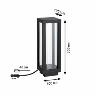 Paulmann Plug & Shine luminaire pour socle LED Classic Lantern RGBW^ Éclairage Extérieur Connecté