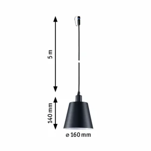 Paulmann Plug & Shine Suspension LED Kofia E14, aluminium^ Éclairage Extérieur Connecté