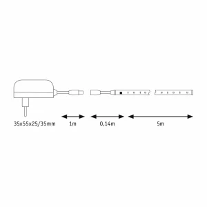 Paulmann SimpLED Motion LED-Strip Set, 5m Télécommande RVB^ Lampes Décoratives