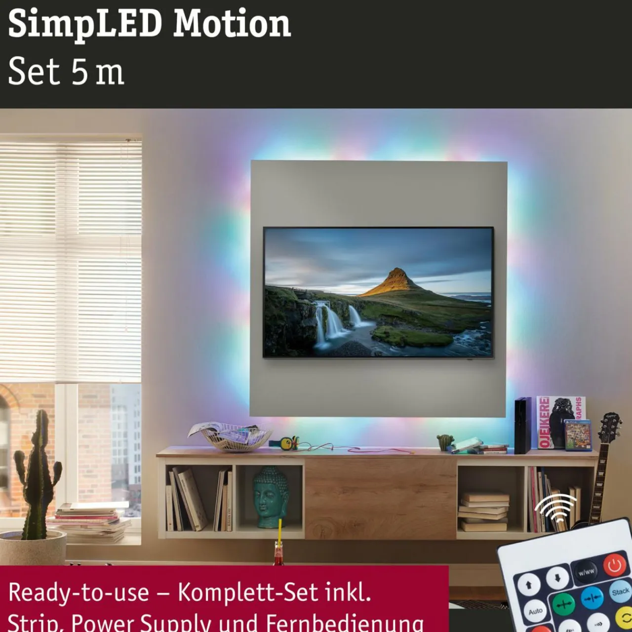 paulmann_simpled_motion_ledstrip_set_m_tlcommande_rvb_5.webp Paulmann SimpLED Motion LED-Strip Set, 5m Télécommande RVB^ Lampes Décoratives
