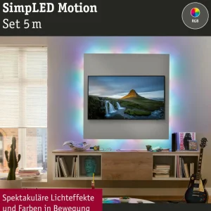 Paulmann SimpLED Motion LED-Strip Set, 5m Télécommande RVB^ Lampes Décoratives