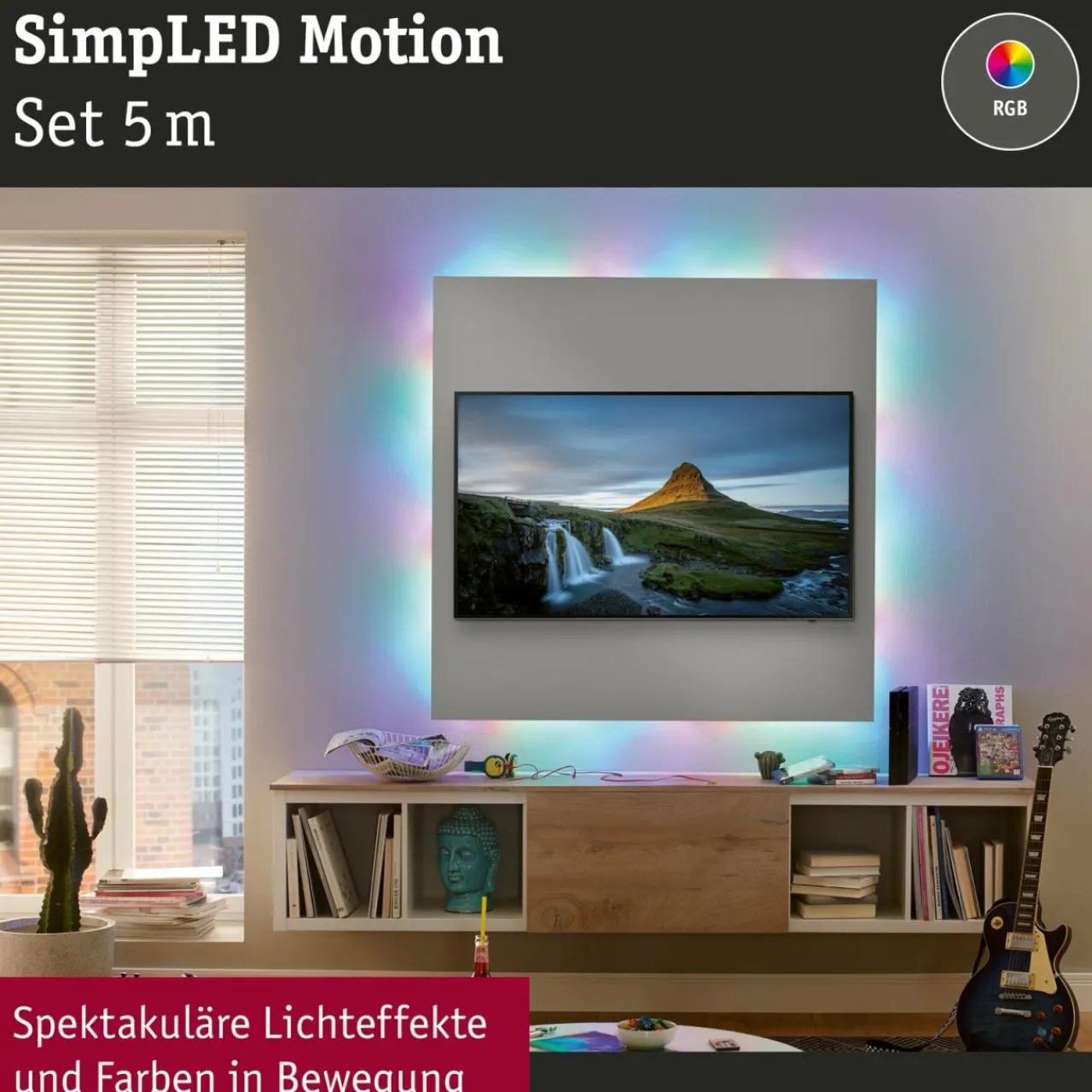 paulmann_simpled_motion_ledstrip_set_m_tlcommande_rvb_6.webp Paulmann SimpLED Motion LED-Strip Set, 5m Télécommande RVB^ Lampes Décoratives