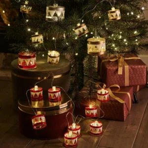 Sirius Pendentif décoratif Elly avec LED, Ø 7 cm, rouge^ Lumière De Noël