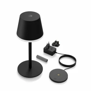 Philips Hue Go lampe de table LED abat-jour noir^ Lampes Décoratives