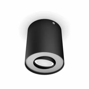 Philips Hue Pillar Downlight LED, interrupteur à variateur, noir^ Spots Connectés