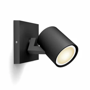 Philips Hue Runner Spot LED, 1 lampe, interrupteur à variateur, noir^ Spots Connectés