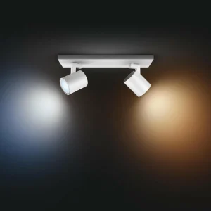 Philips Hue Runner Spot LED, 2 lampes, interrupteur à variateur, blanc^ Spots Connectés