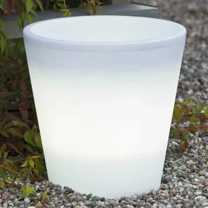 Konstsmide Pot de fleurs LED Assisi lumineux Ø 28 cm^ Lampes Décoratives