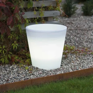 Konstsmide Pot de fleurs LED Assisi lumineux Ø 28 cm^ Lampes Décoratives
